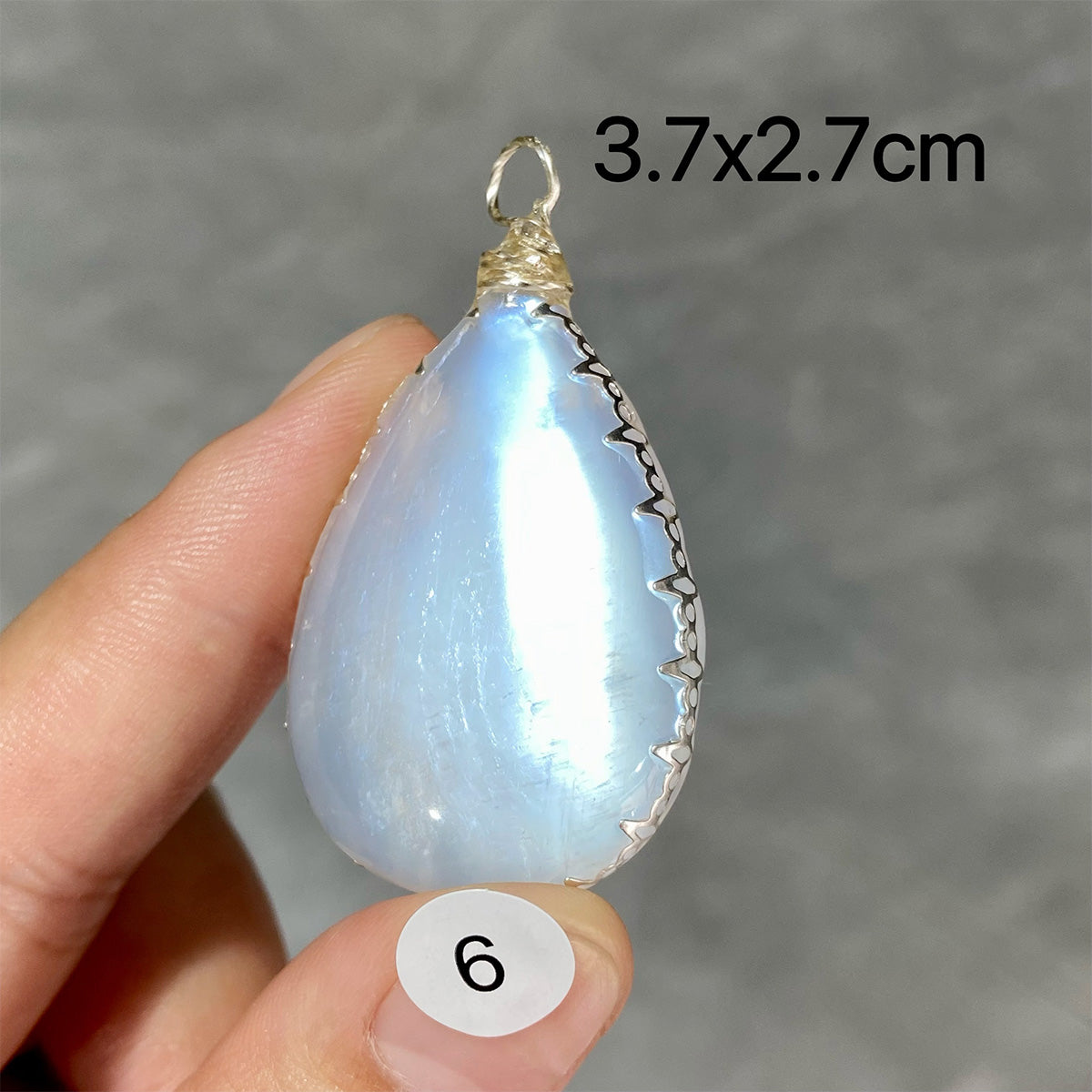DIY  High Quality Double Flash Blue Moonstone Crystal Pendant