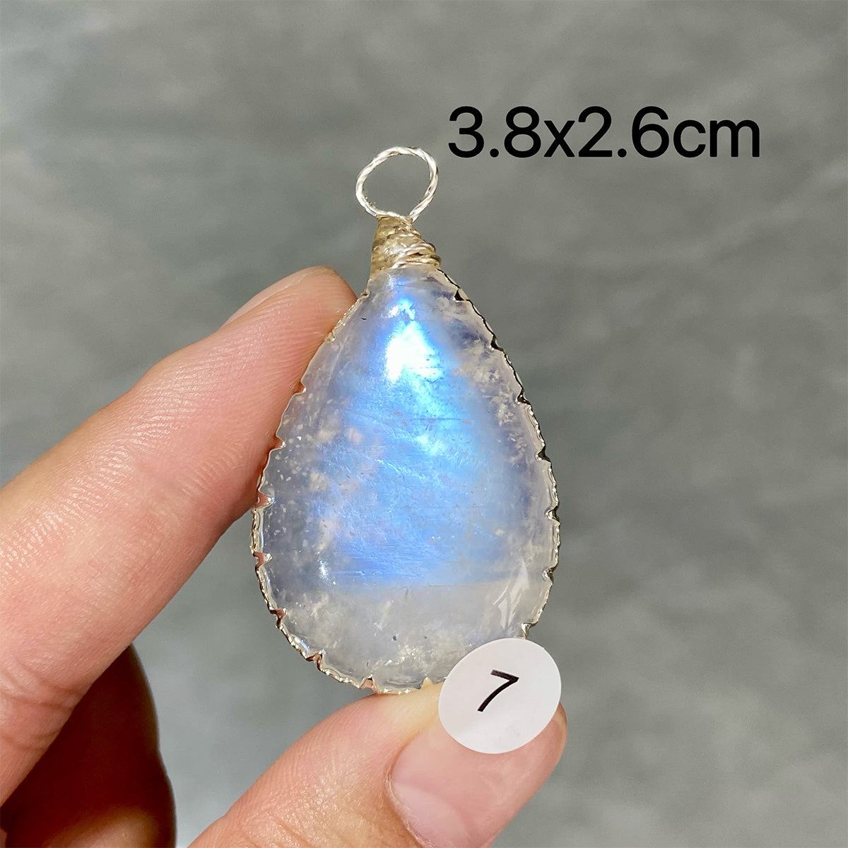 DIY  High Quality Double Flash Blue Moonstone Crystal Pendant