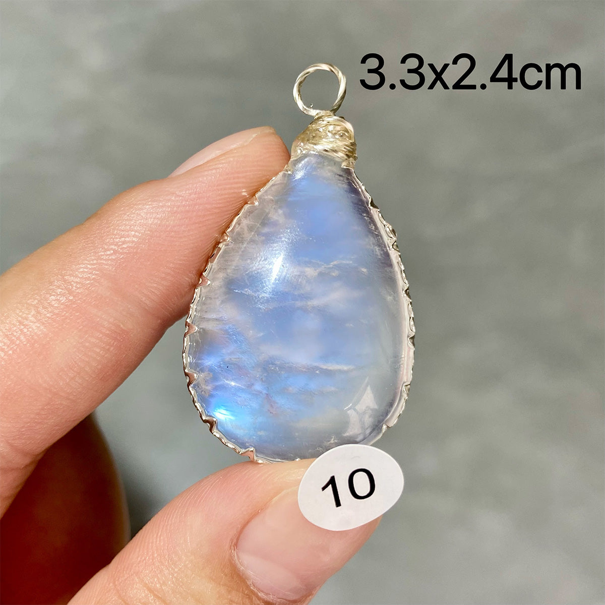 DIY  High Quality Double Flash Blue Moonstone Crystal Pendant