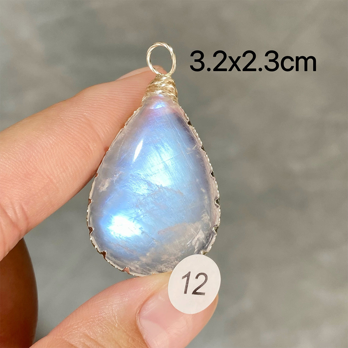DIY  High Quality Double Flash Blue Moonstone Crystal Pendant