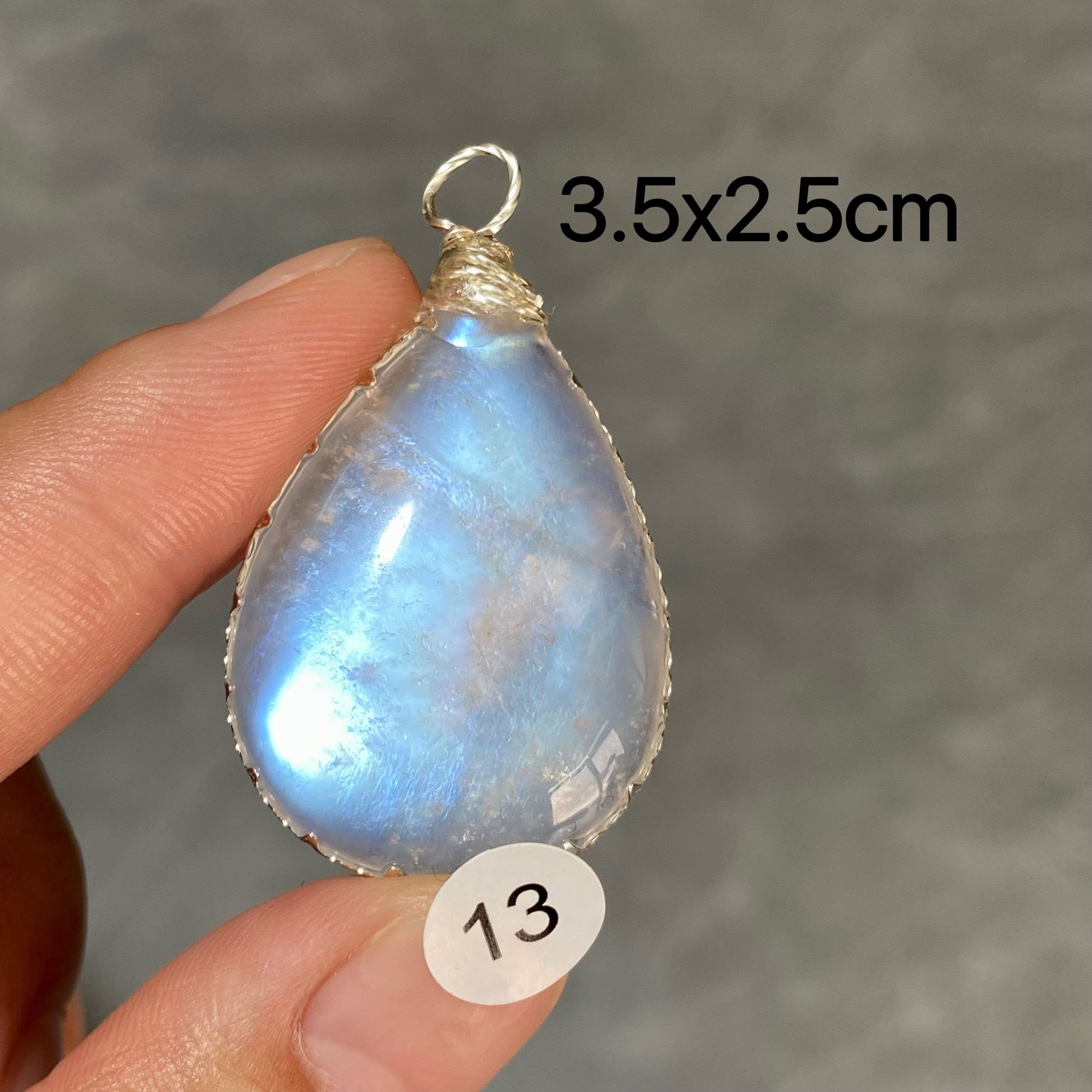 DIY  High Quality Double Flash Blue Moonstone Crystal Pendant