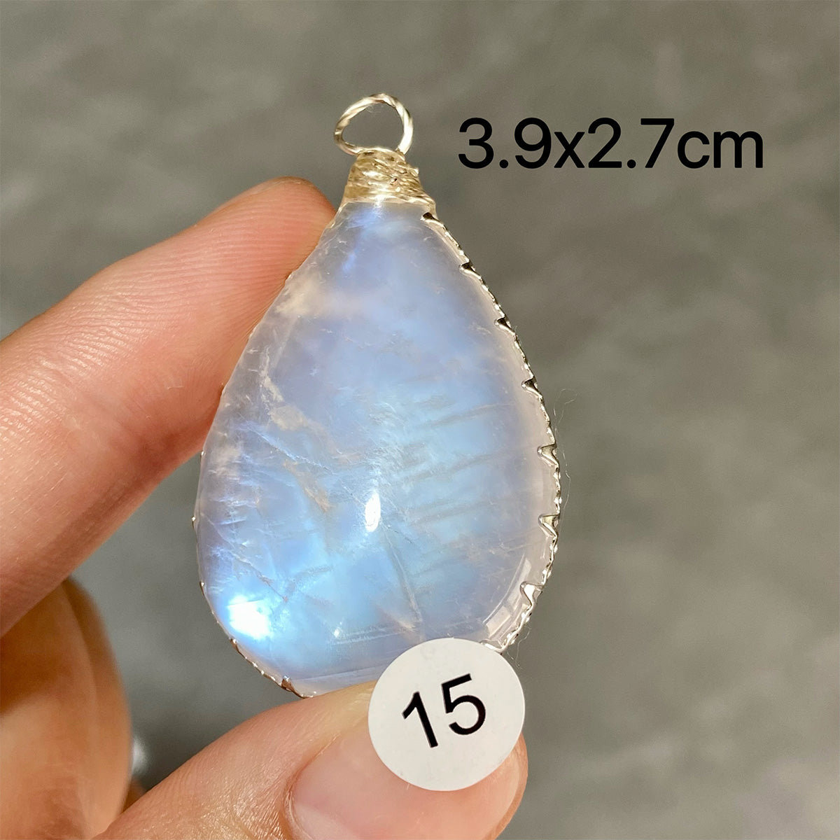 DIY  High Quality Double Flash Blue Moonstone Crystal Pendant