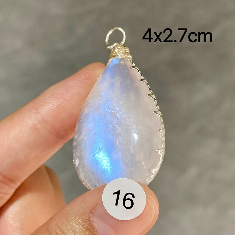 DIY Blue Moonstone Pendant