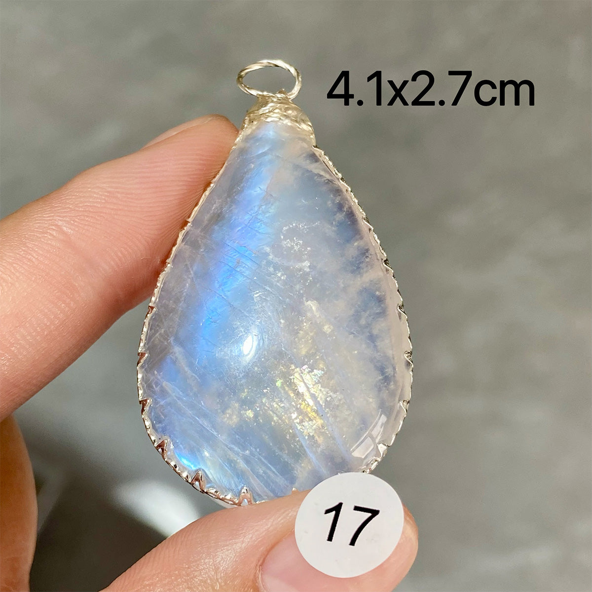 DIY  High Quality Double Flash Blue Moonstone Crystal Pendant