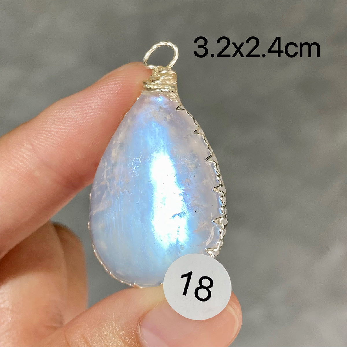 DIY  High Quality Double Flash Blue Moonstone Crystal Pendant