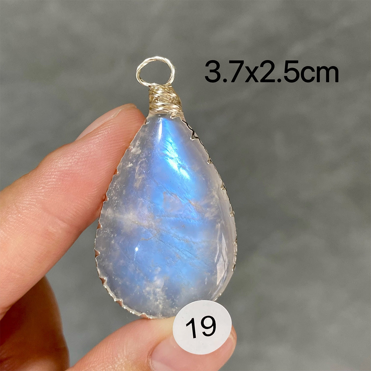 DIY  High Quality Double Flash Blue Moonstone Crystal Pendant