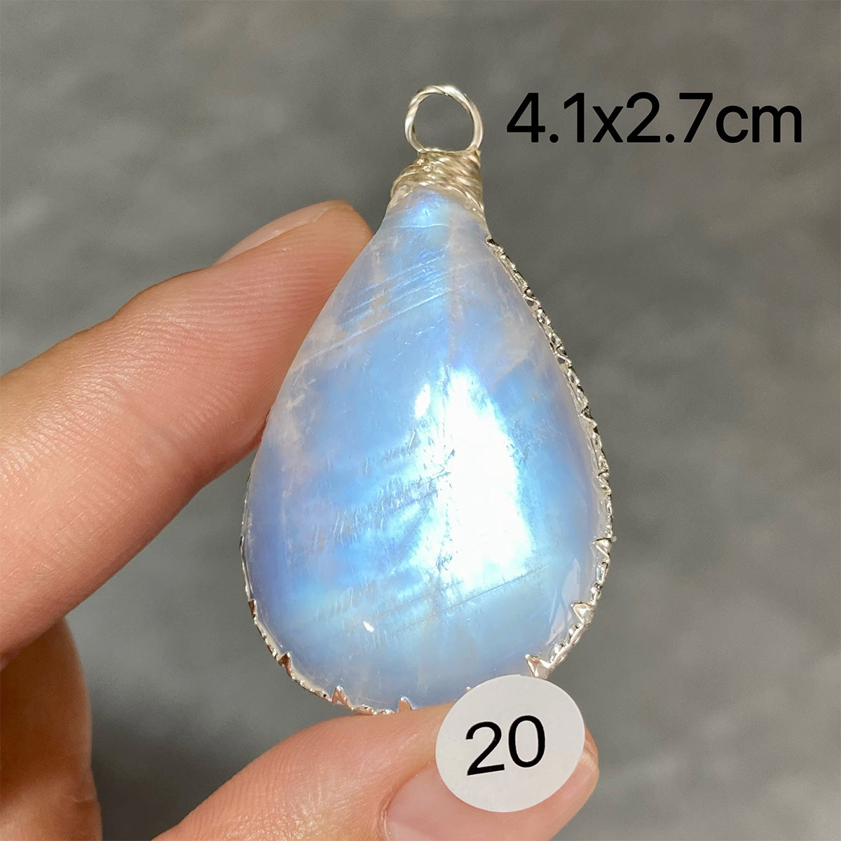 DIY  High Quality Double Flash Blue Moonstone Crystal Pendant