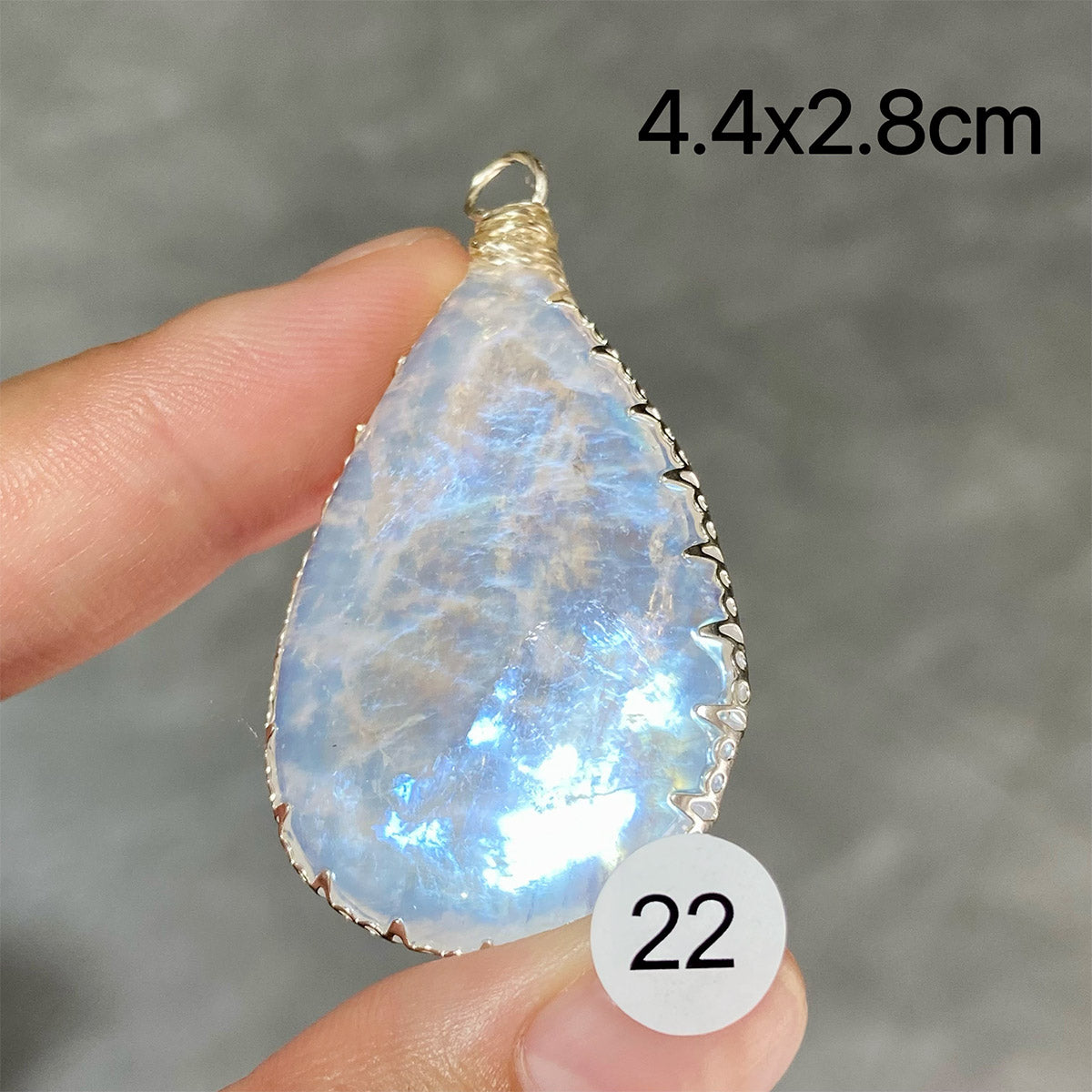 DIY  High Quality Double Flash Blue Moonstone Crystal Pendant
