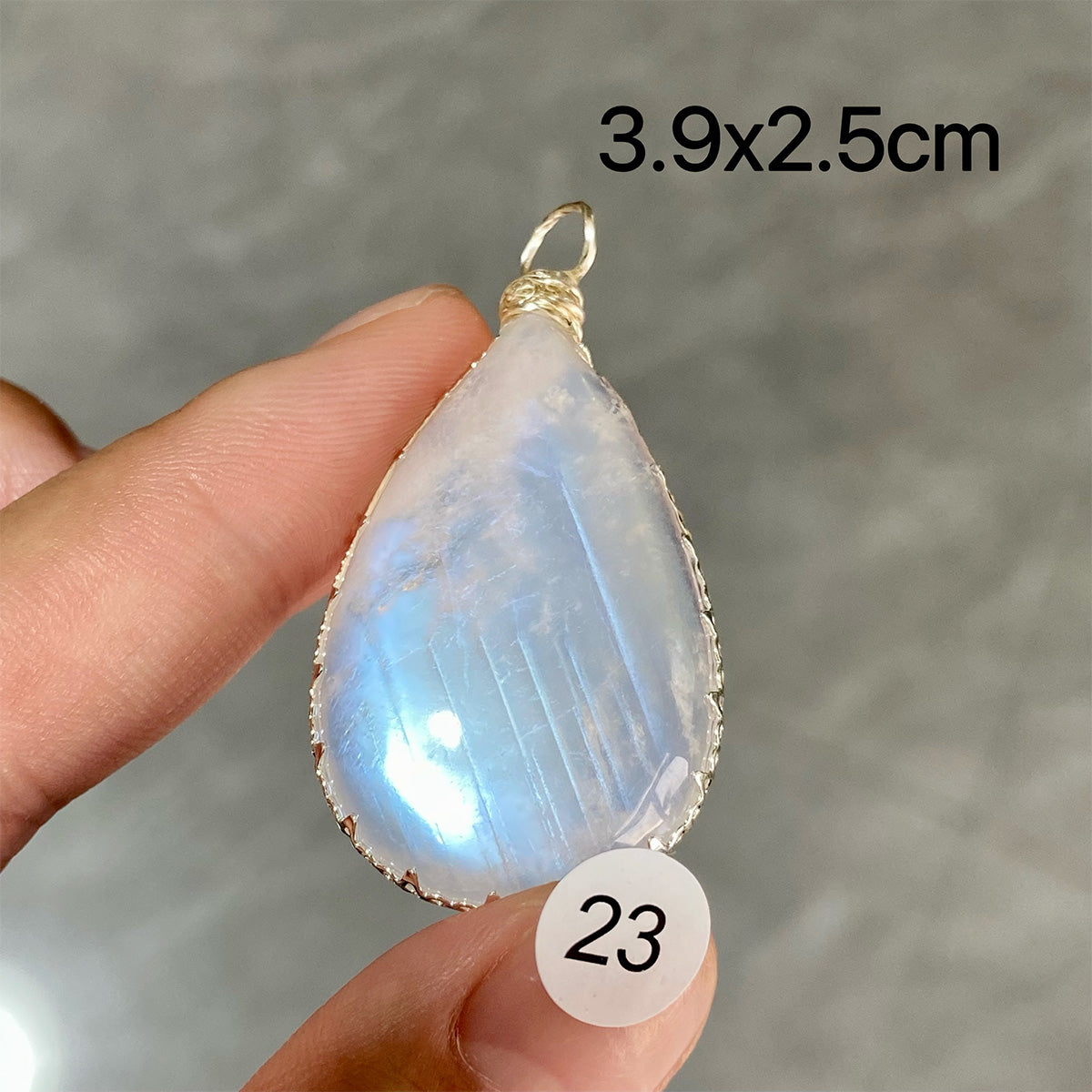 DIY  High Quality Double Flash Blue Moonstone Crystal Pendant