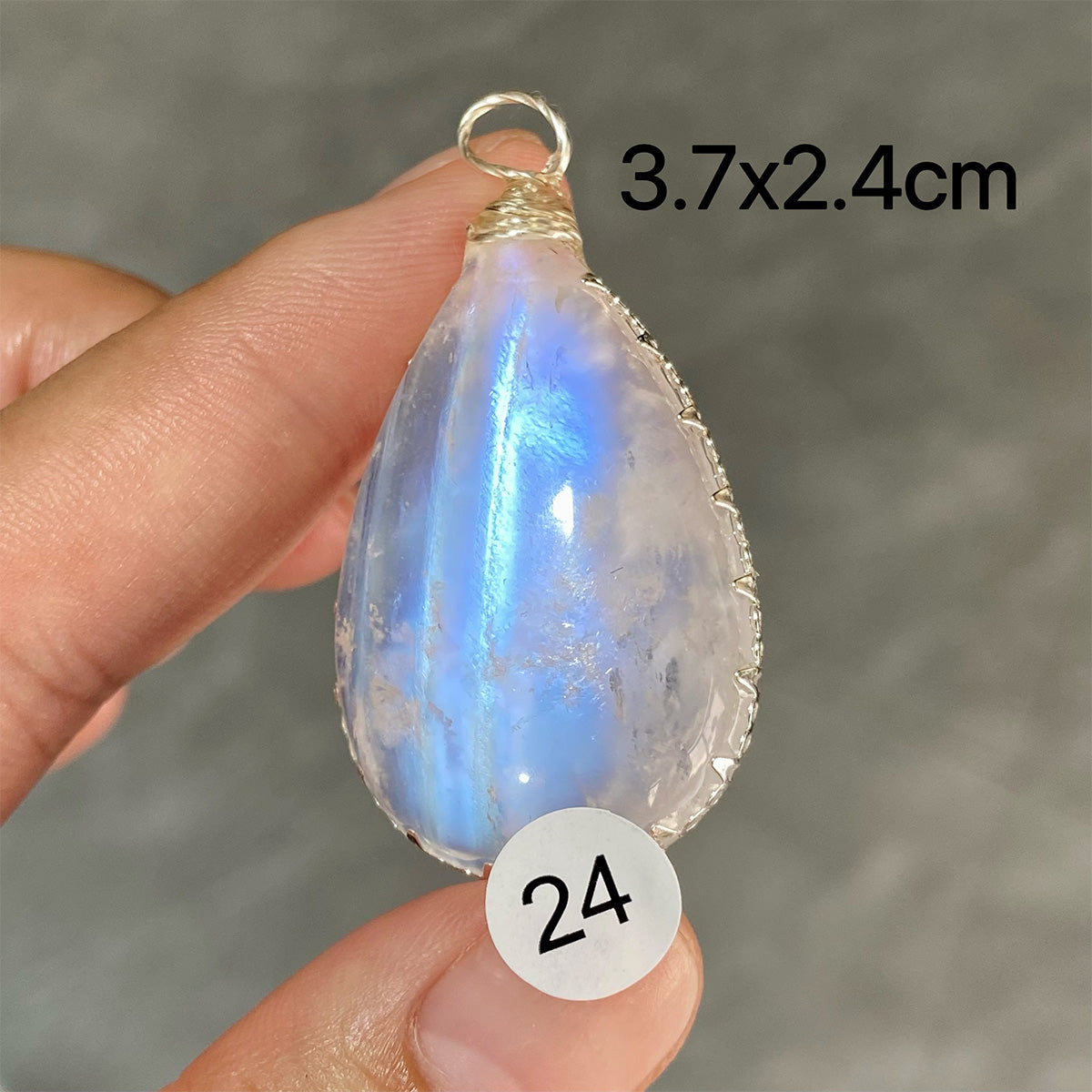 DIY  High Quality Double Flash Blue Moonstone Crystal Pendant