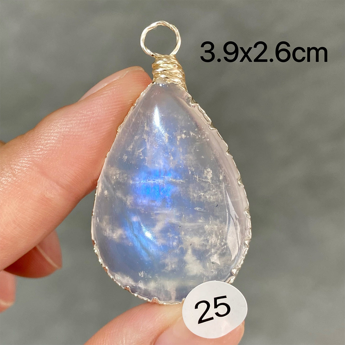 DIY  High Quality Double Flash Blue Moonstone Crystal Pendant