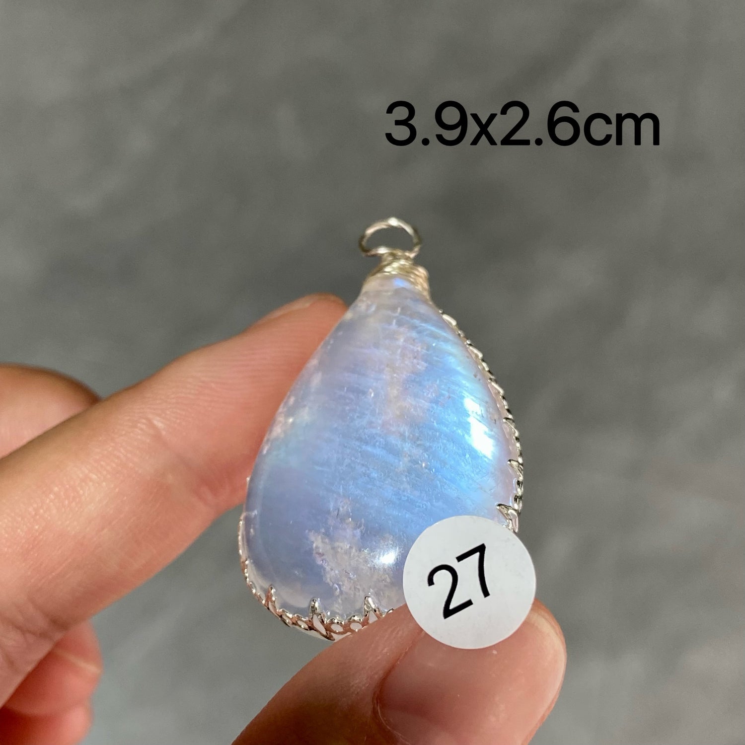 DIY  High Quality Double Flash Blue Moonstone Crystal Pendant