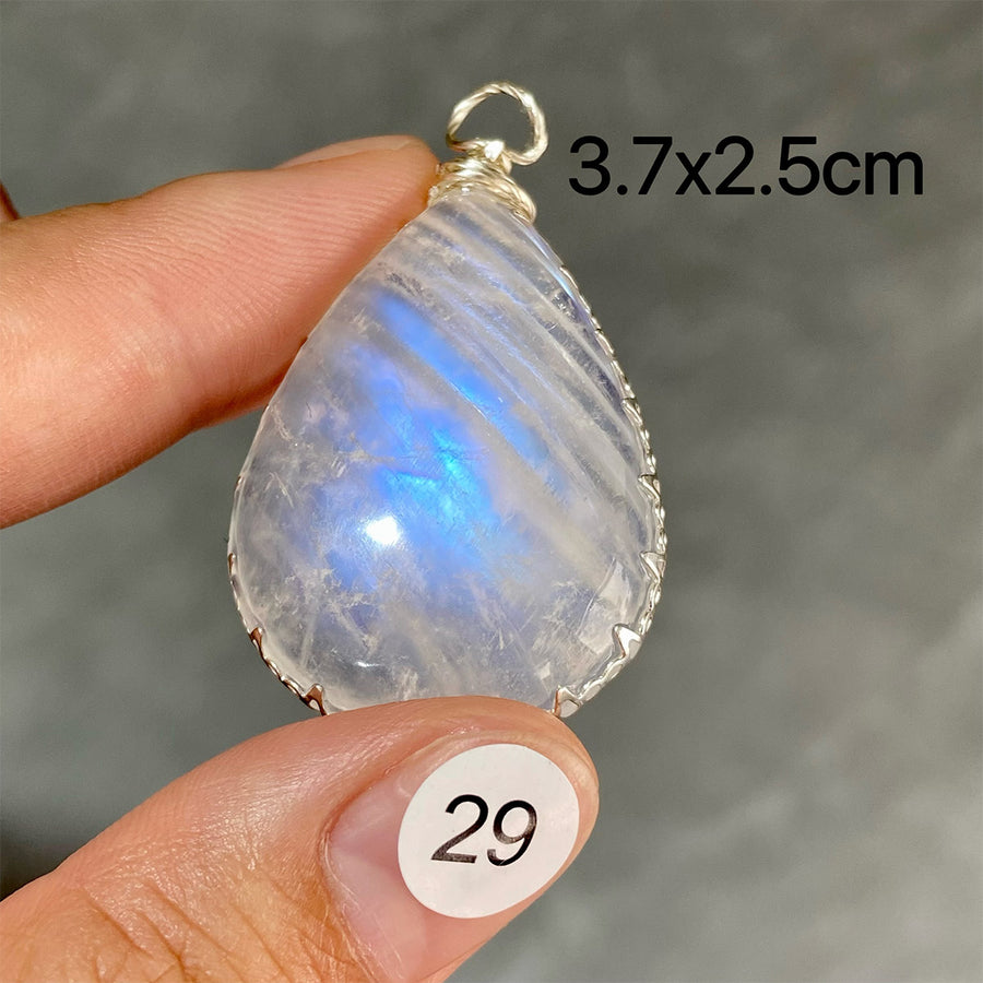 DIY Blue Moonstone Pendant