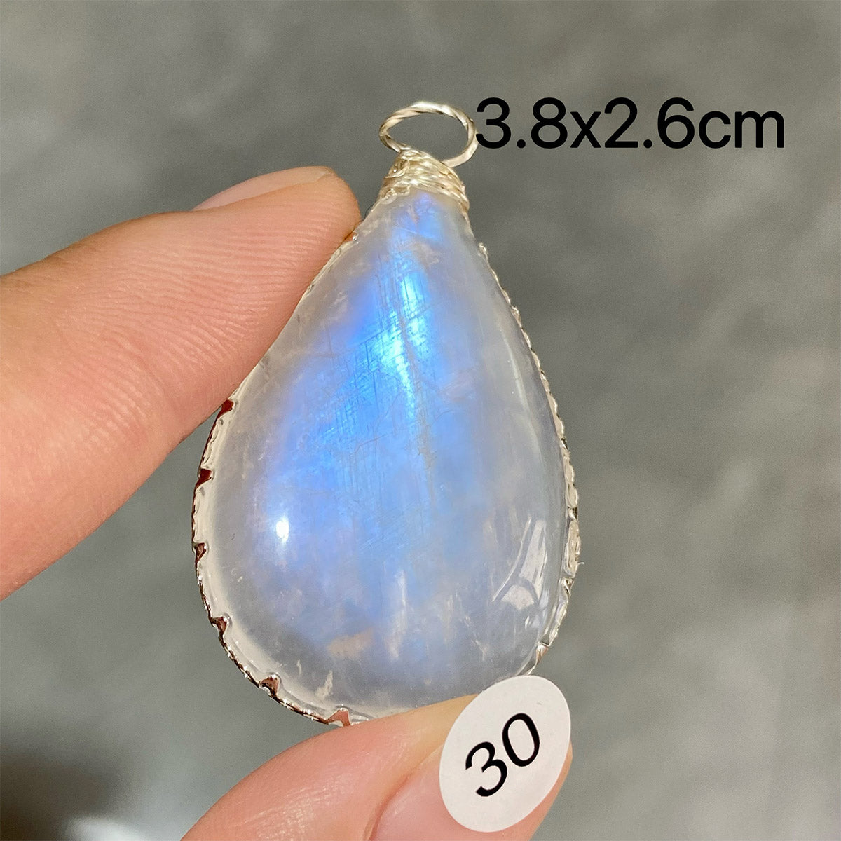 DIY  High Quality Double Flash Blue Moonstone Crystal Pendant
