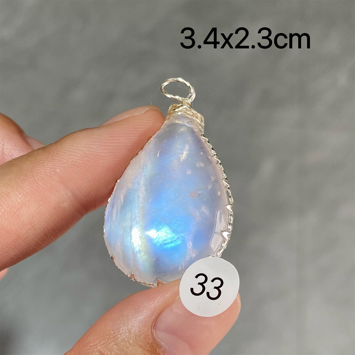 DIY  High Quality Double Flash Blue Moonstone Crystal Pendant