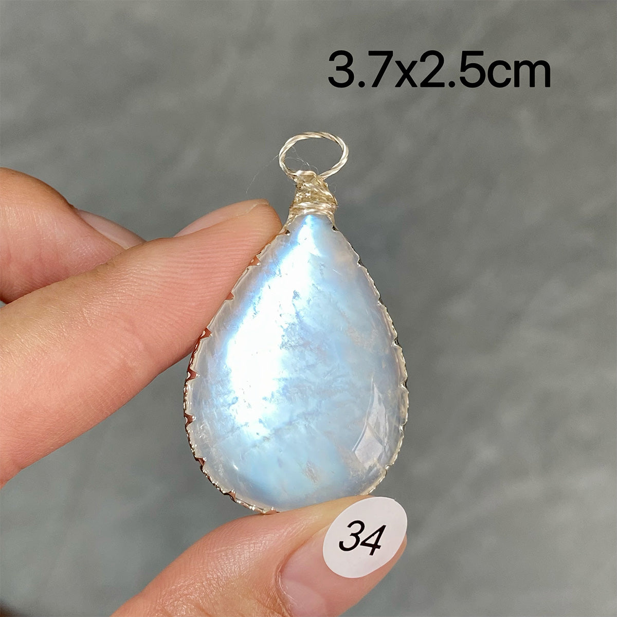 DIY  High Quality Double Flash Blue Moonstone Crystal Pendant
