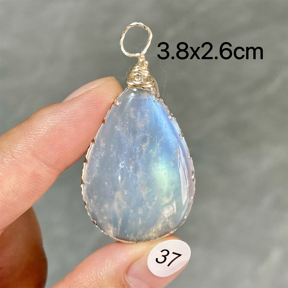 DIY  High Quality Double Flash Blue Moonstone Crystal Pendant