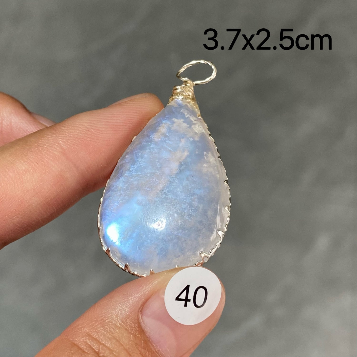 DIY  High Quality Double Flash Blue Moonstone Crystal Pendant
