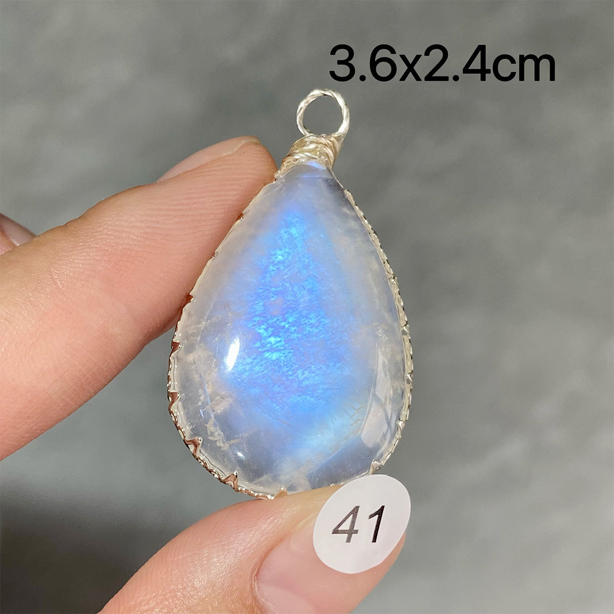 DIY  High Quality Double Flash Blue Moonstone Crystal Pendant