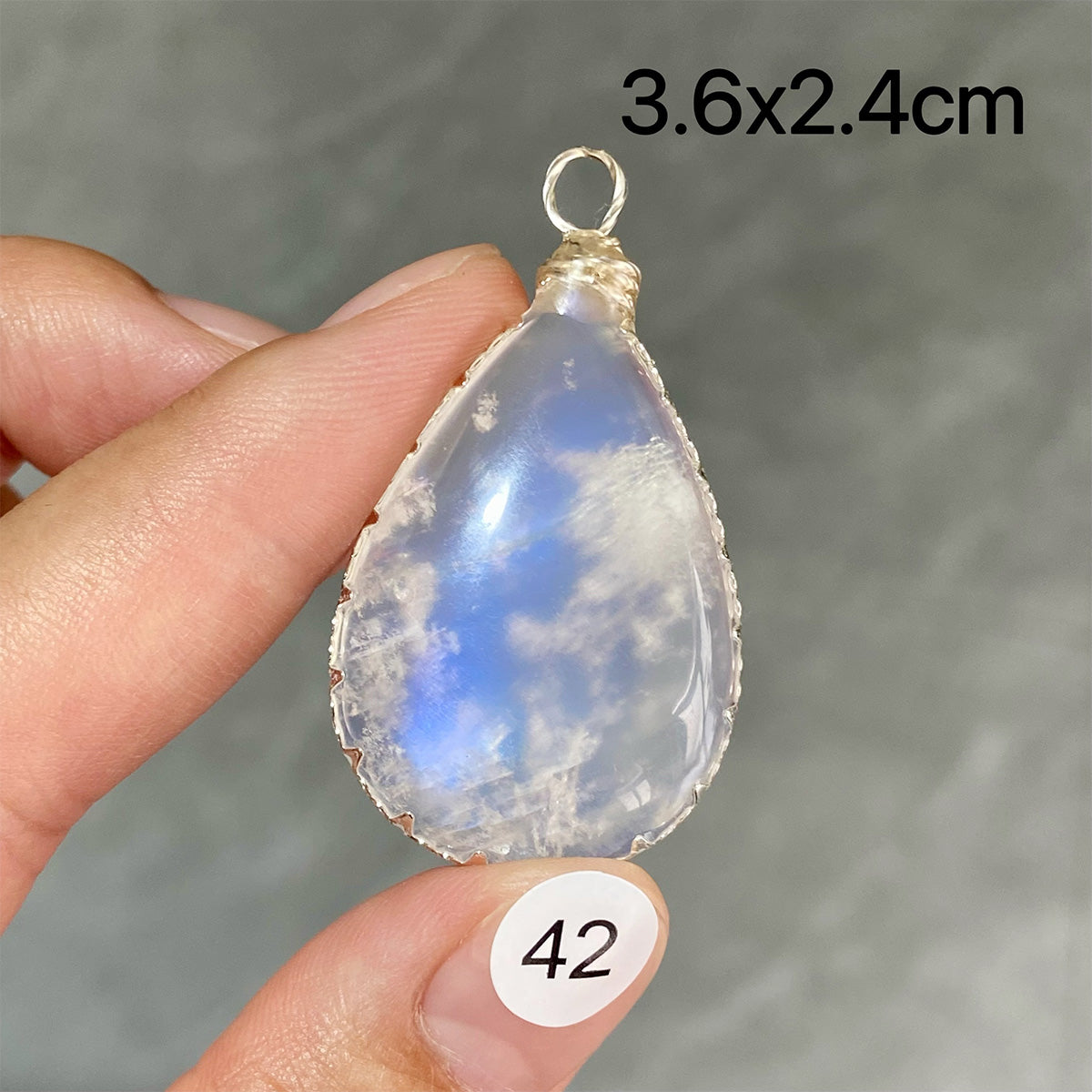 DIY  High Quality Double Flash Blue Moonstone Crystal Pendant