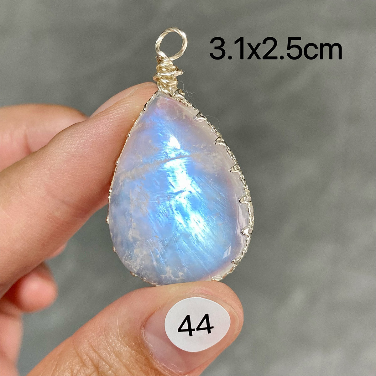 DIY  High Quality Double Flash Blue Moonstone Crystal Pendant