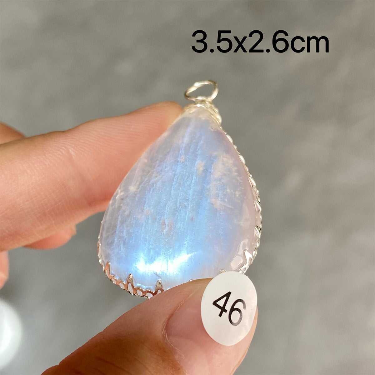 DIY  High Quality Double Flash Blue Moonstone Crystal Pendant