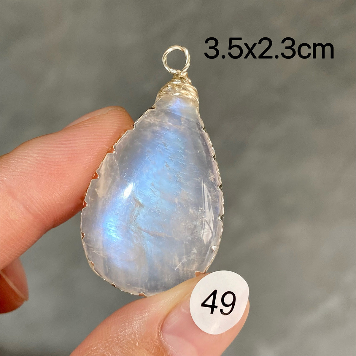 DIY  High Quality Double Flash Blue Moonstone Crystal Pendant