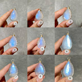 DIY  High Quality Double Flash Blue Moonstone Crystal Pendant