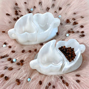 Selenite Heart Cups Set