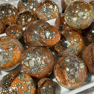 Beautiful Pyrite Garden Spheres