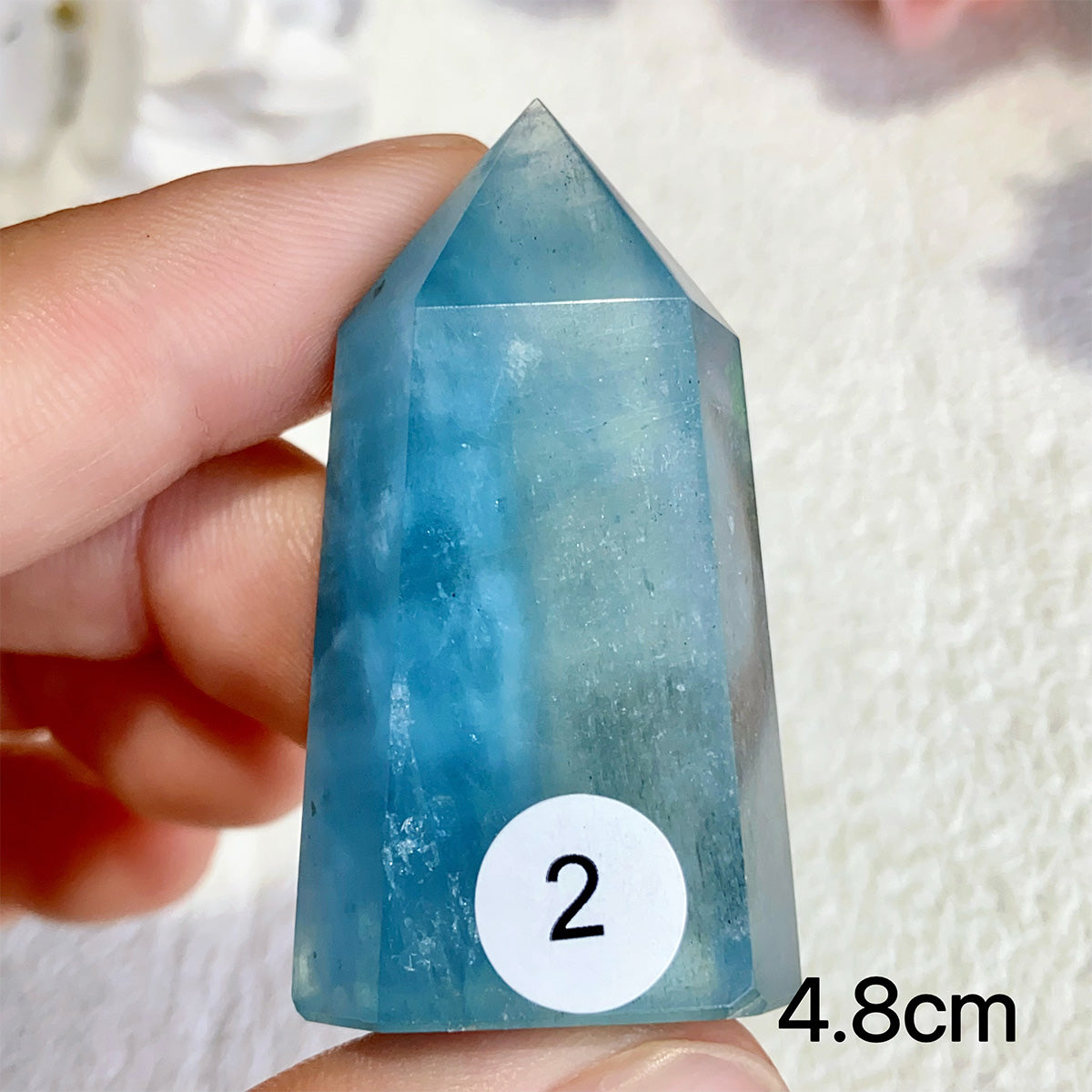 Natural Aquamarine Crystal Tower Point