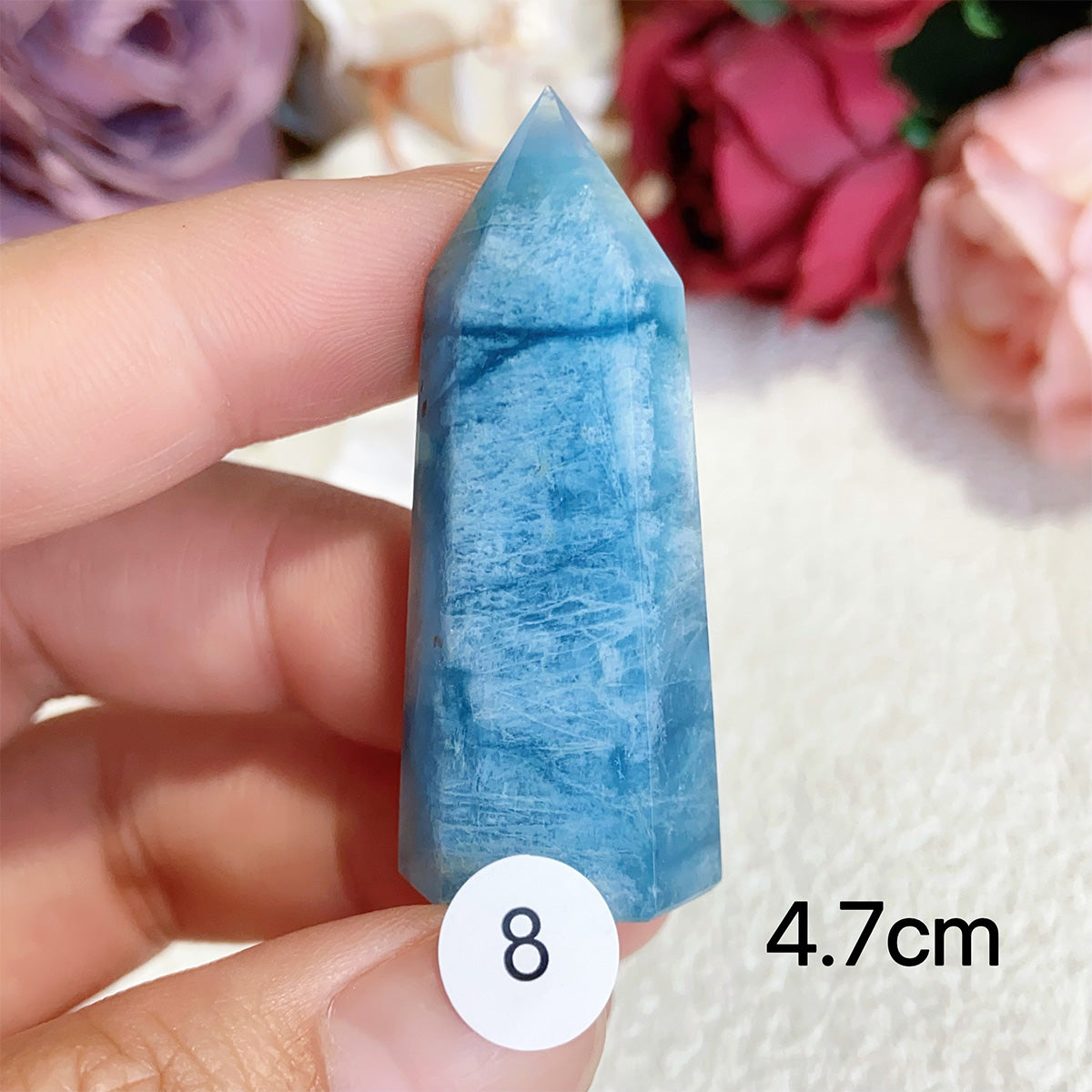 Natural Aquamarine Crystal Tower Point