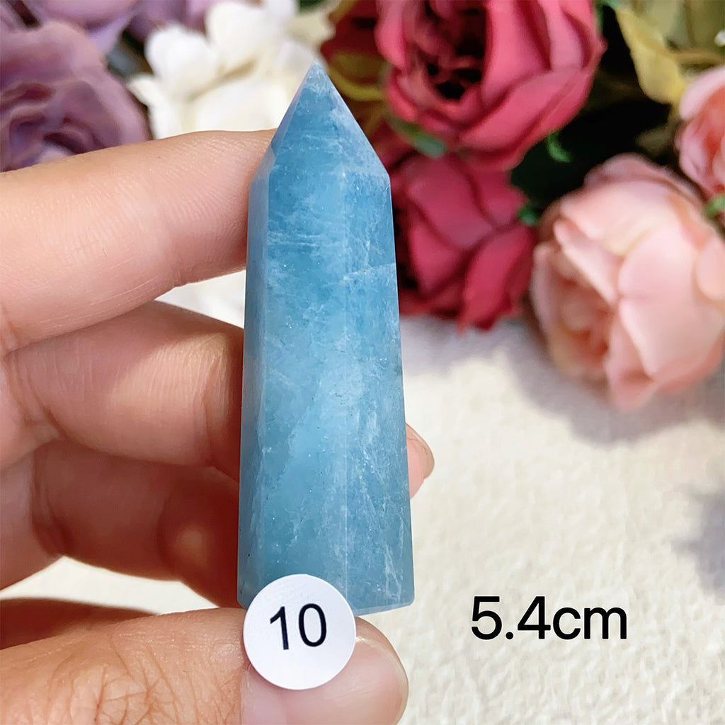 Natural Aquamarine Crystal Tower Point