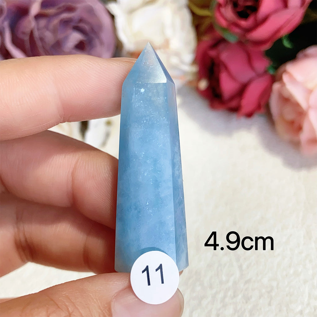 Natural Aquamarine Crystal Tower Point
