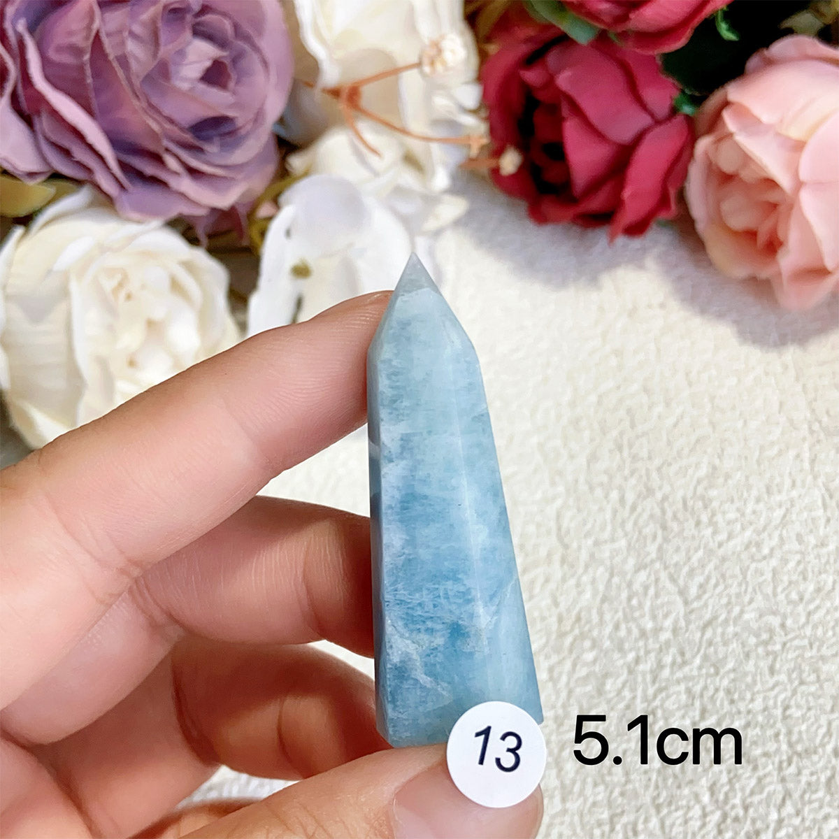 Natural Aquamarine Crystal Tower Point