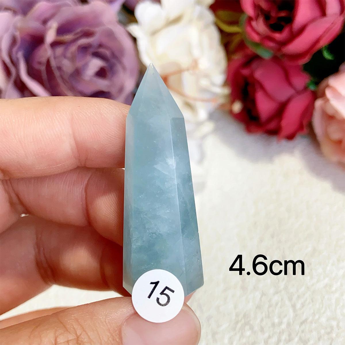 Natural Aquamarine Crystal Tower Point