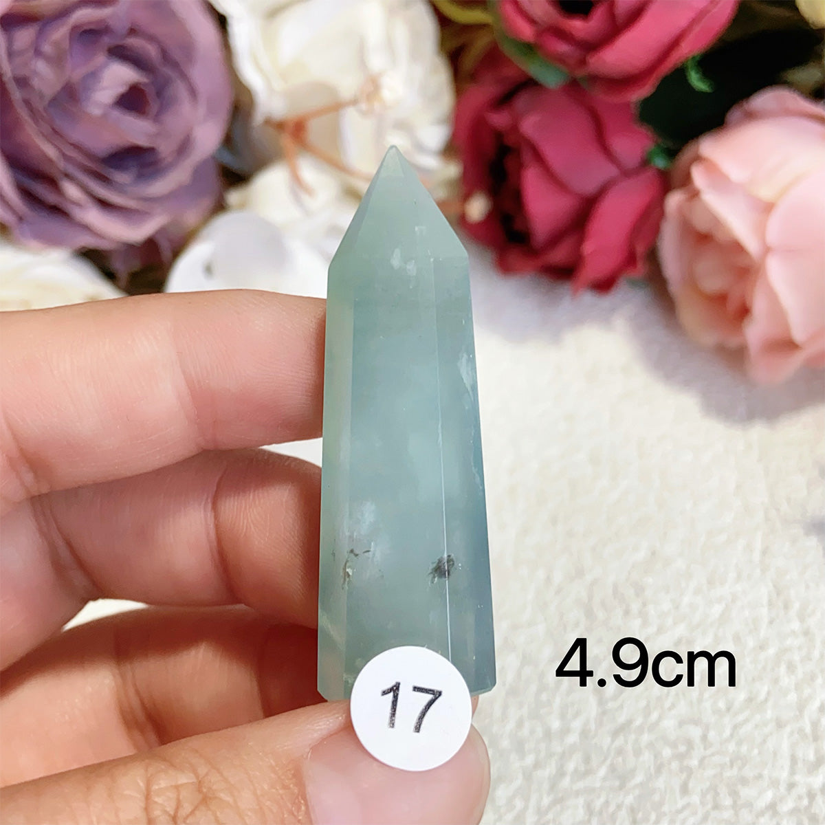 Natural Aquamarine Crystal Tower Point