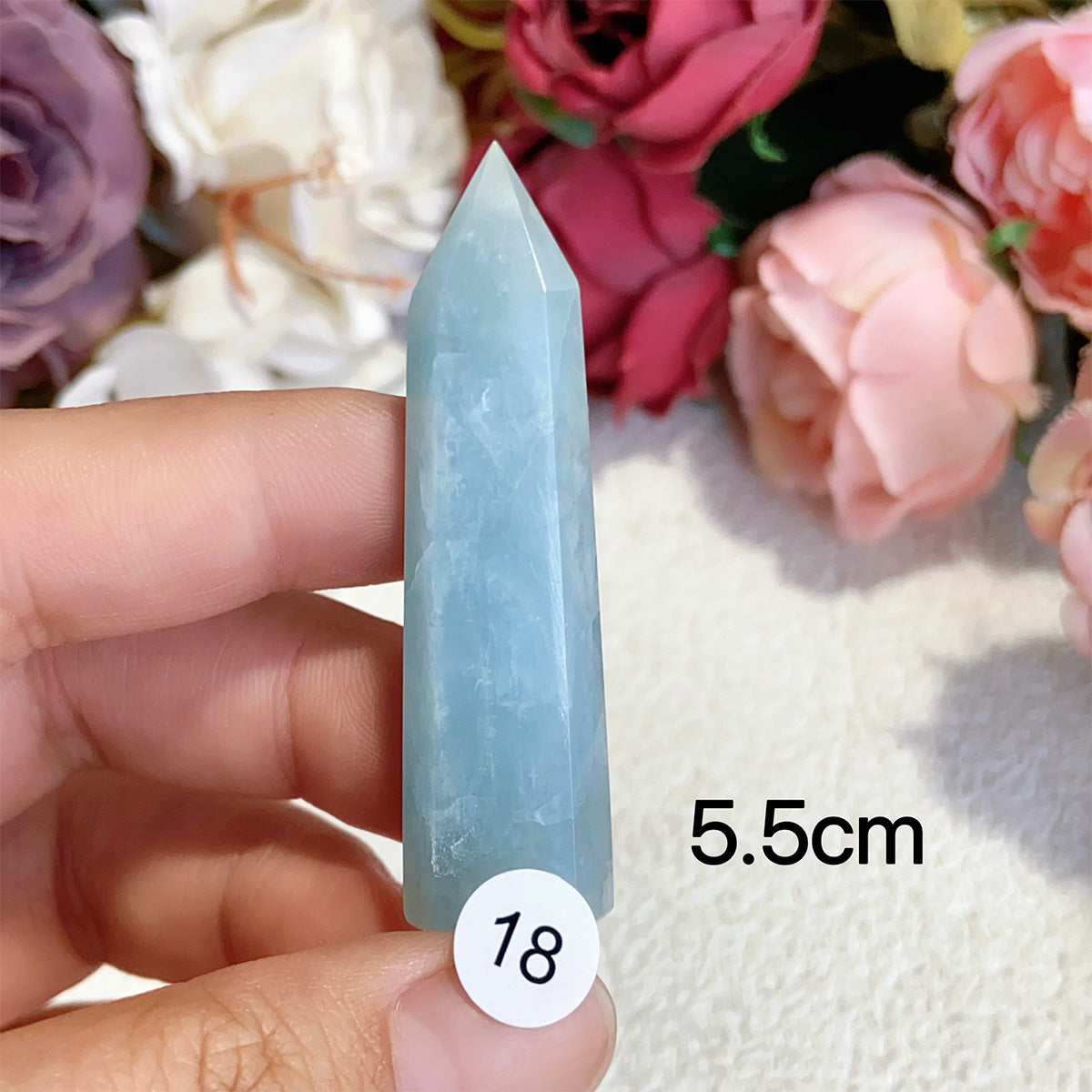 Natural Aquamarine Crystal Tower Point