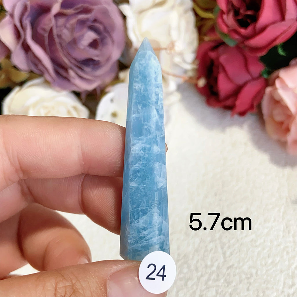 Natural Aquamarine Crystal Tower Point