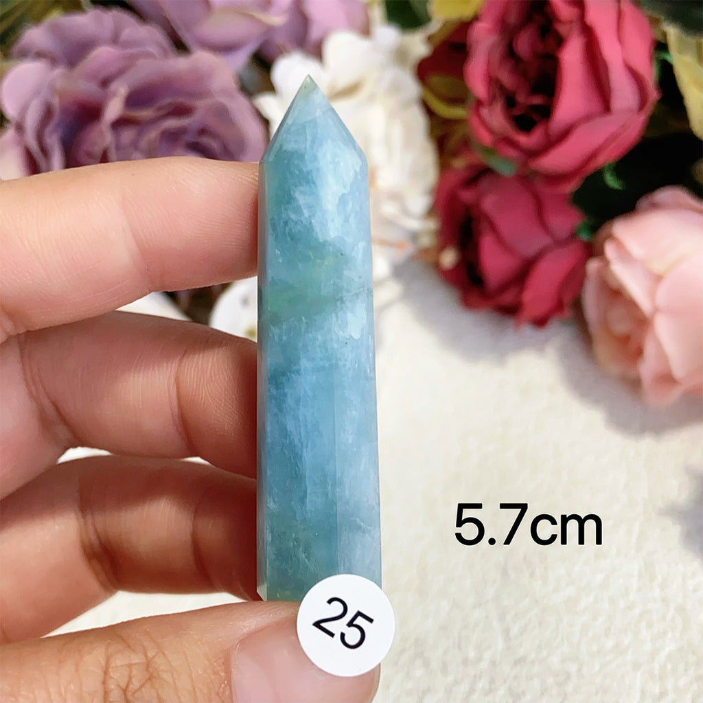 Natural Aquamarine Crystal Tower Point