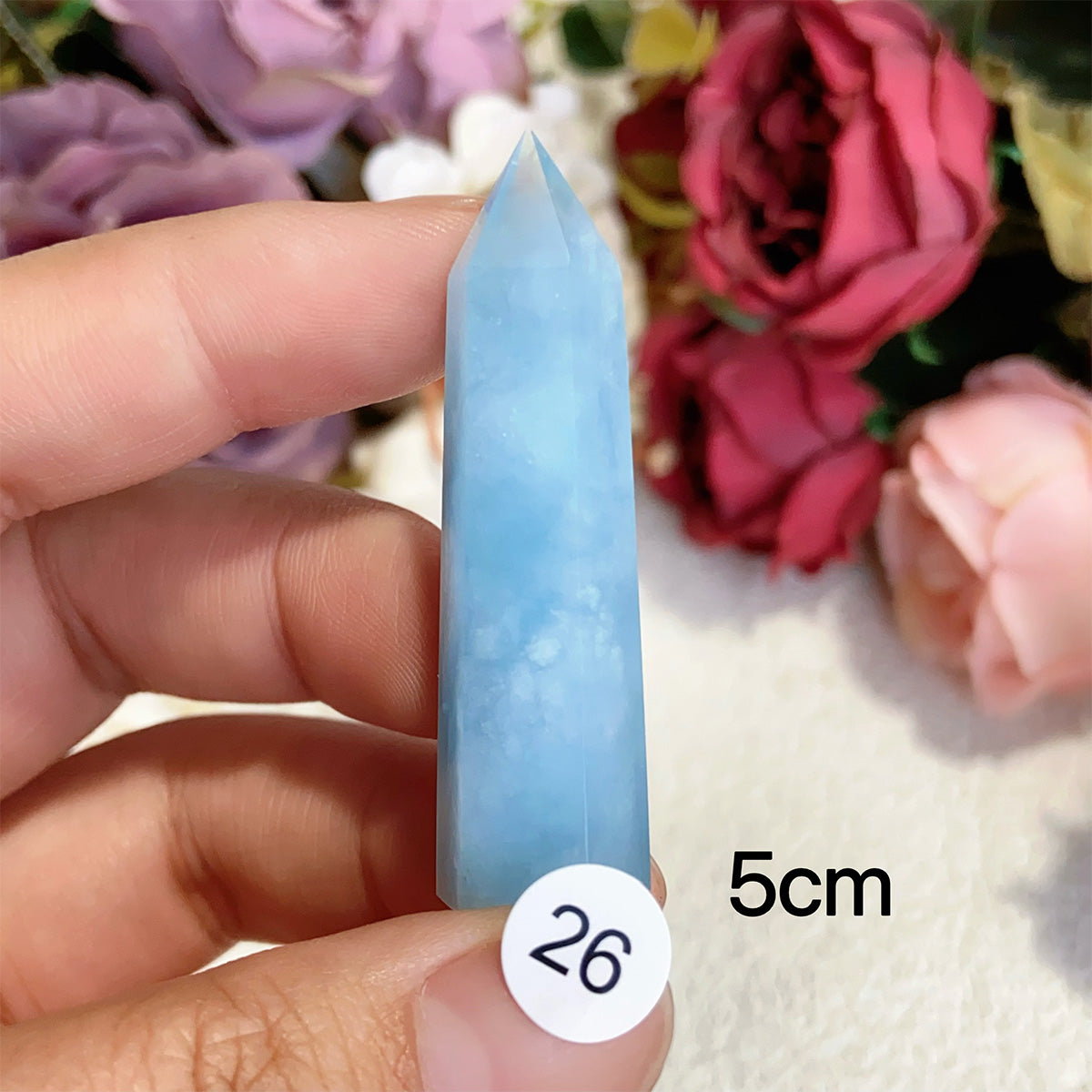 Natural Aquamarine Crystal Tower Point