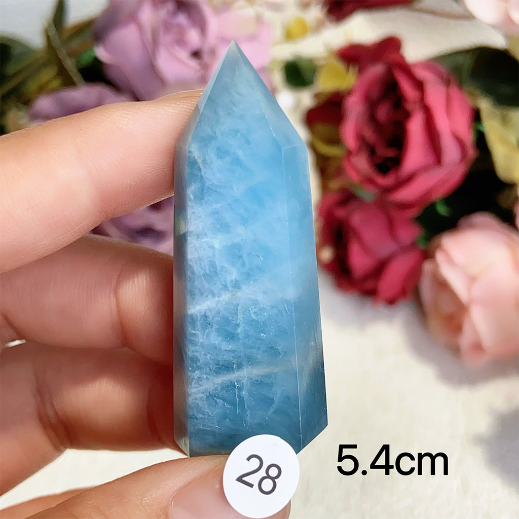 Natural Aquamarine Crystal Tower Point