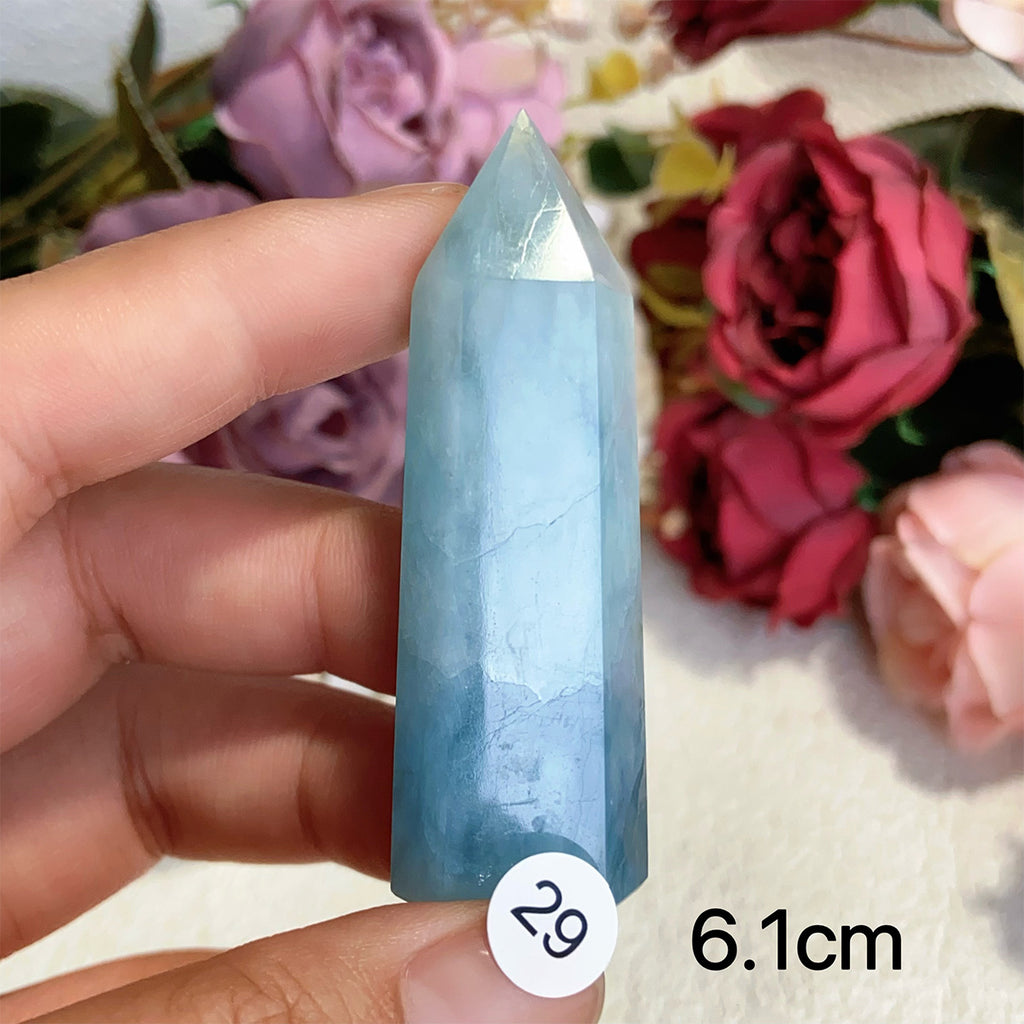 Natural Aquamarine Crystal Tower Point