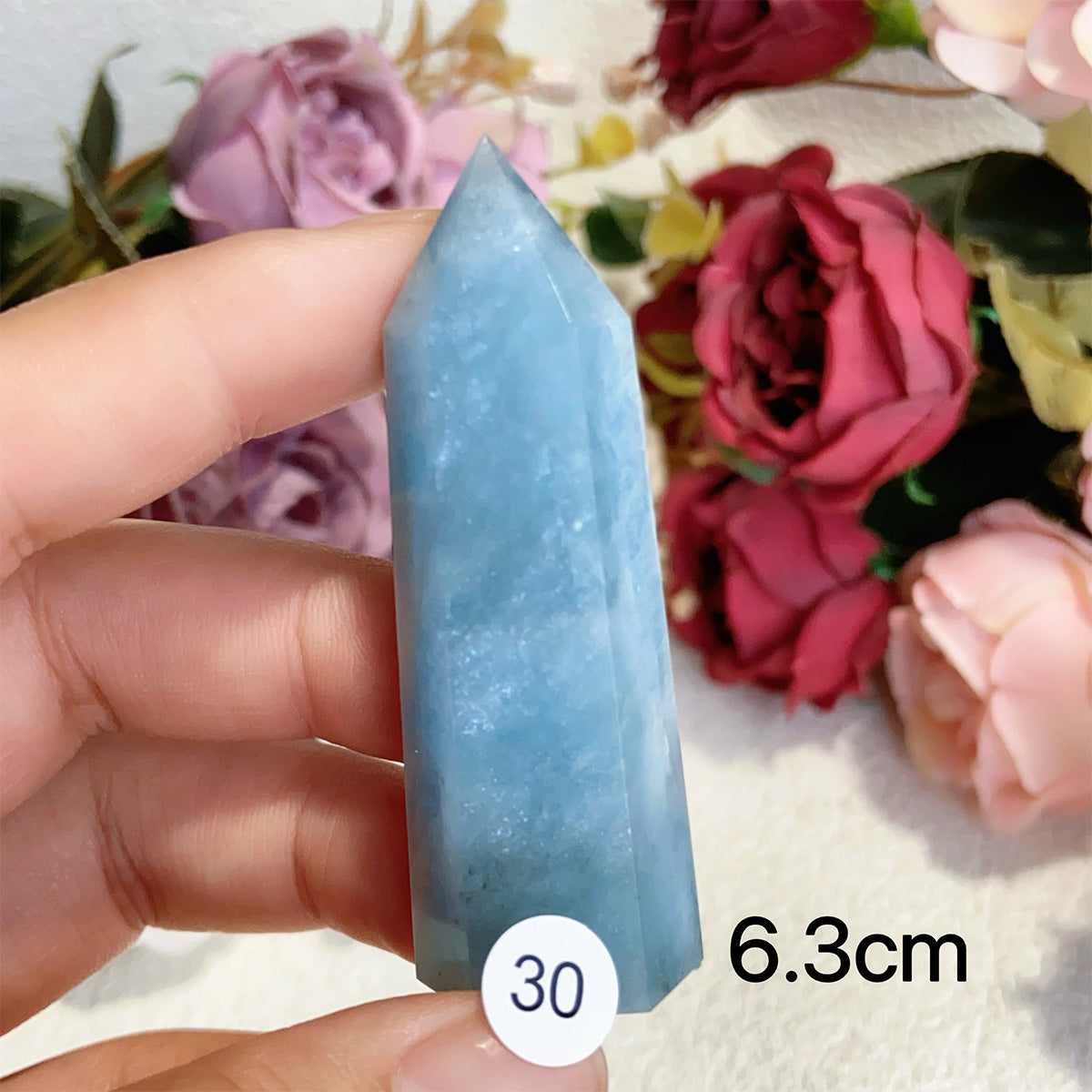 Natural Aquamarine Crystal Tower Point