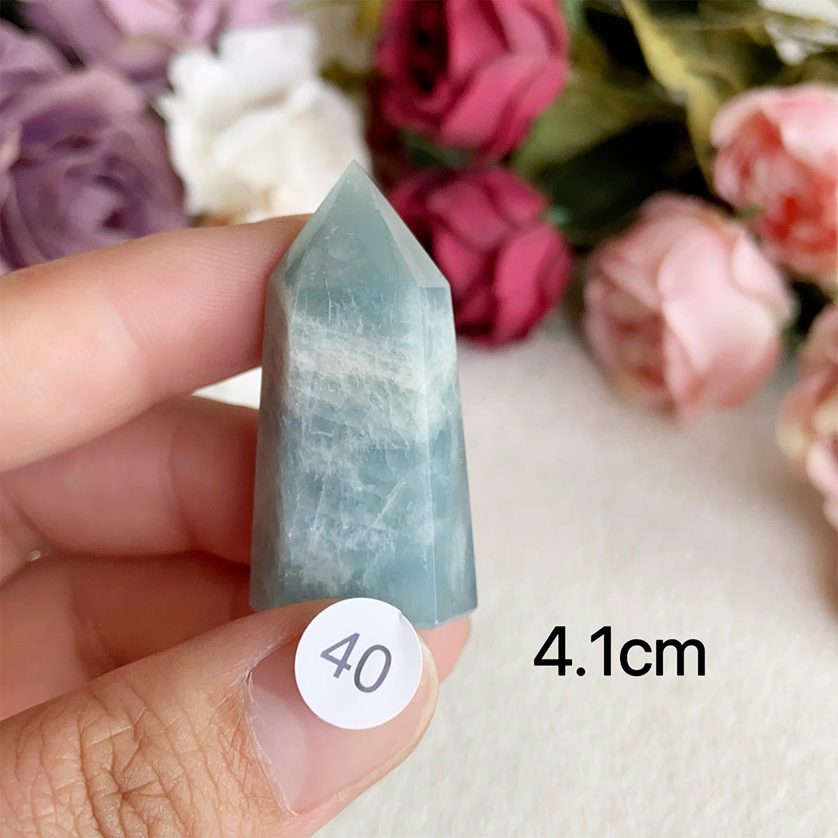 Natural Aquamarine Crystal Tower Point