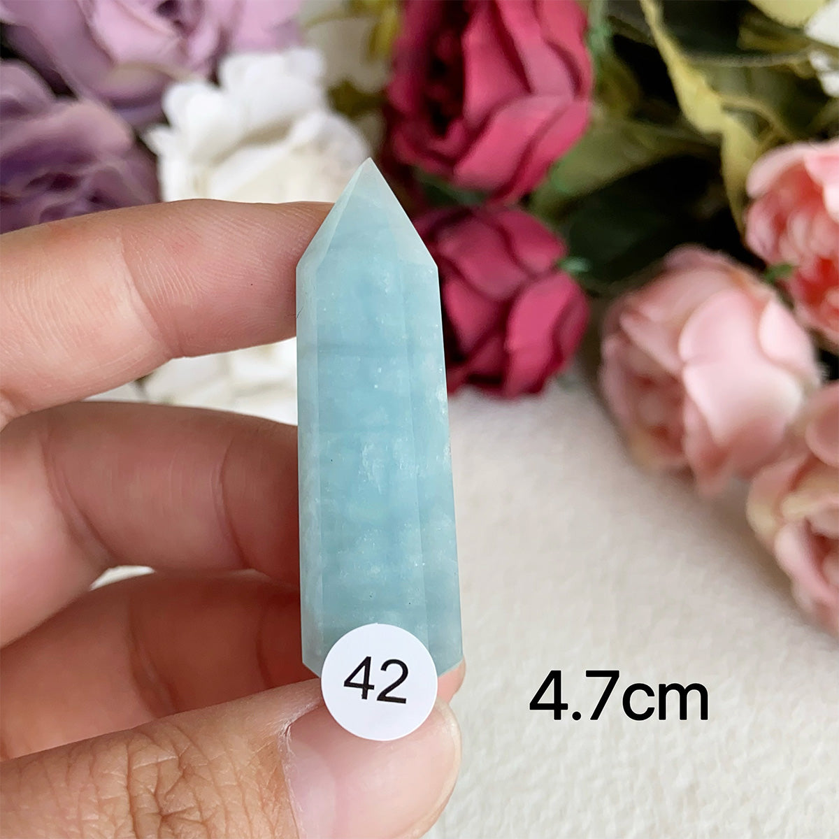 Natural Aquamarine Crystal Tower Point