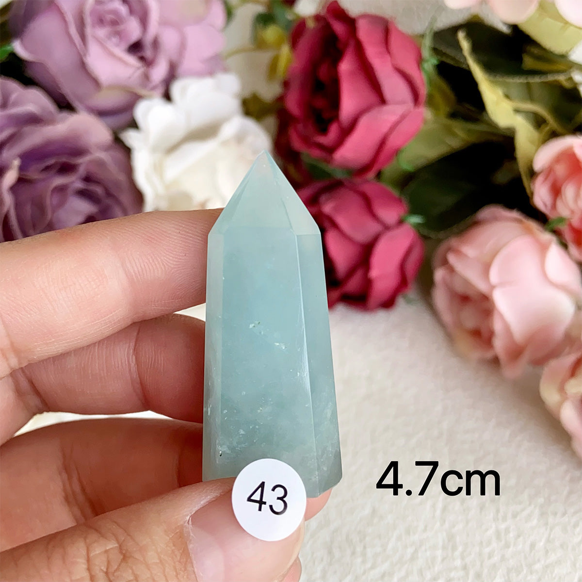 Natural Aquamarine Crystal Tower Point