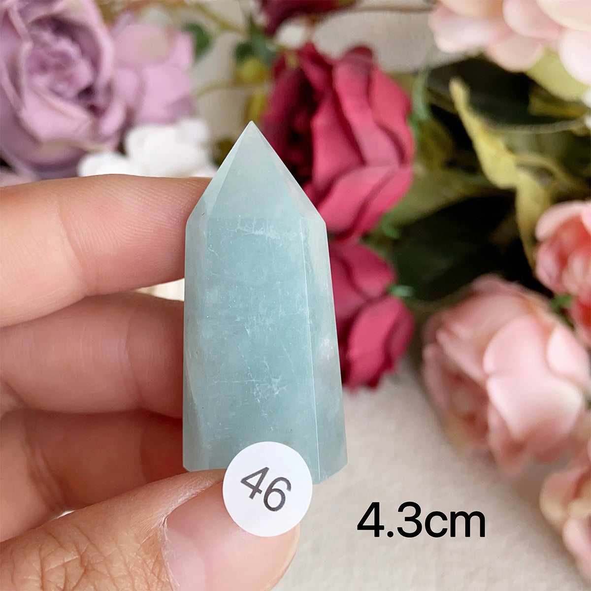 Natural Aquamarine Crystal Tower Point