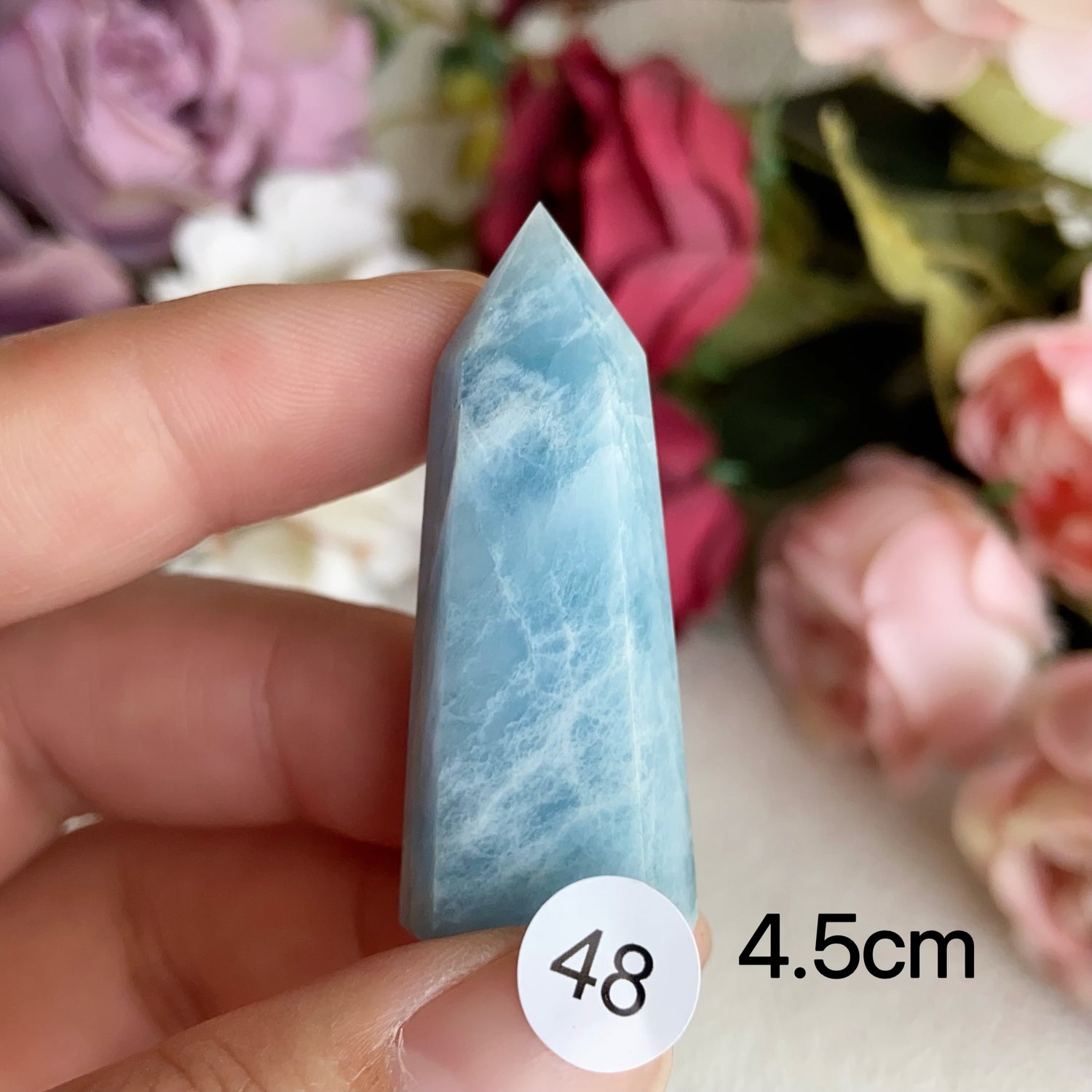 Natural Aquamarine Crystal Tower Point