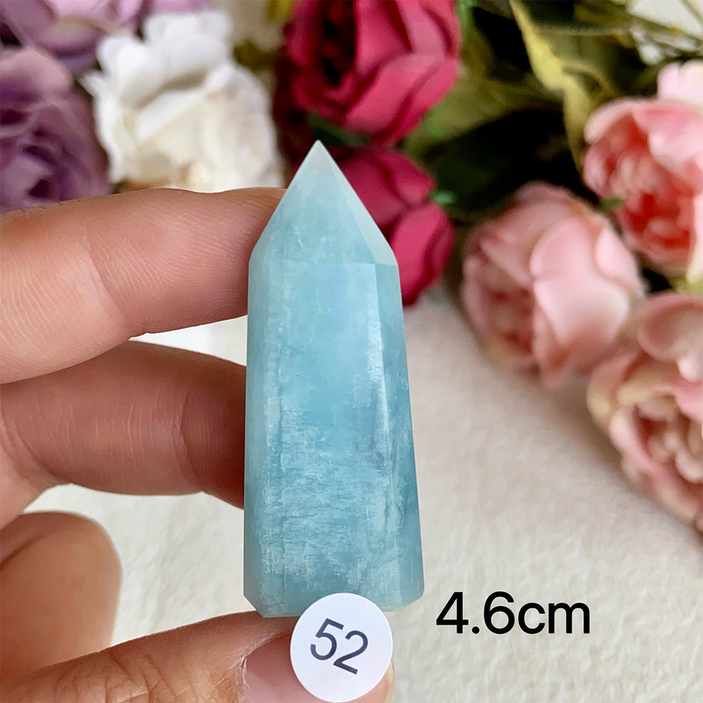 Natural Aquamarine Crystal Tower Point